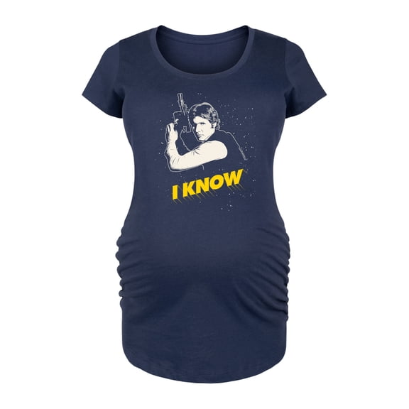 Star Wars - Valentine Han Solo I Know - Maternity Scoop Neck Graphic T-Shirt