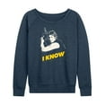 thumbnail image 1 of Star Wars - Valentine Han Solo I Know - Women's French Terry Pullover Sweatshirt, 1 of 5