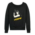 thumbnail image 1 of Star Wars - Valentine Han Solo I Know - Women's French Terry Pullover Sweatshirt, 1 of 5