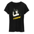 thumbnail image 1 of Star Wars - Valentine Han Solo I Know - Women's Short Sleeve Graphic T-Shirt, 1 of 5
