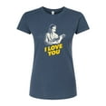 thumbnail image 1 of Star Wars - Valentine Princess Leia I Love You - Juniors Fitted Graphic T-Shirt, 1 of 5