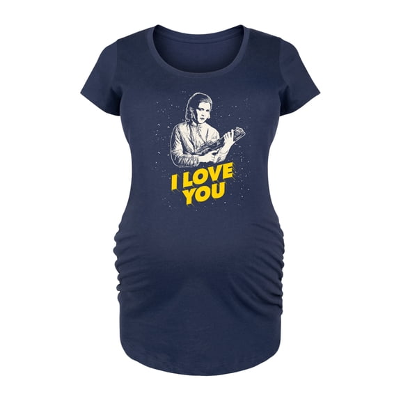 Star Wars - Valentine Princess Leia I Love You - Maternity Scoop Neck Graphic T-Shirt
