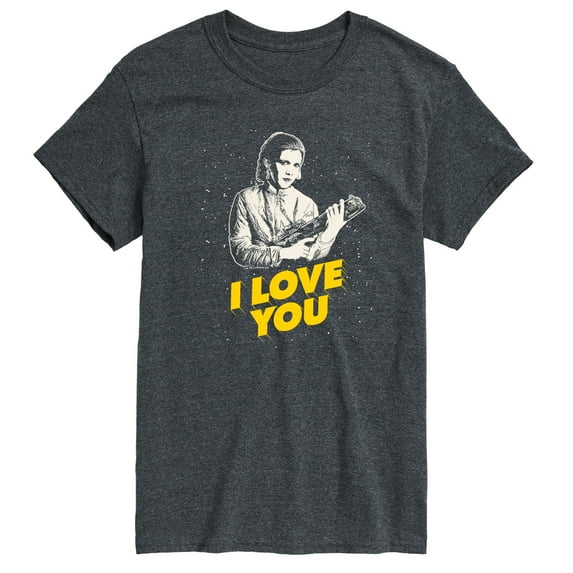 Star Wars - Valentine Princess Leia I Love You - Men's Short Sleeve Graphic T-Shirt