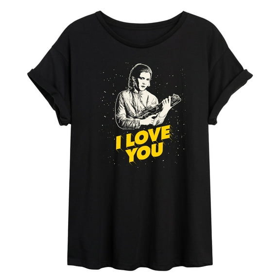 Star Wars - Valentine Princess Leia I Love You - Women's Oversized Graphic T-Shirt