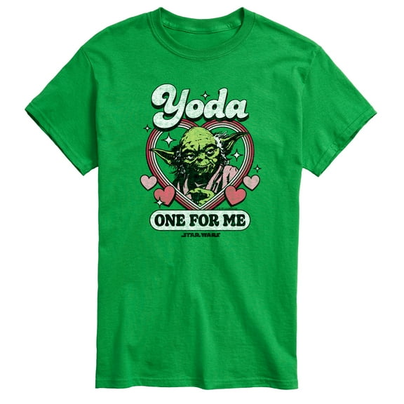 Star Wars - Valentine Yoda One For Me - Men's Short Sleeve Graphic T-Shirt