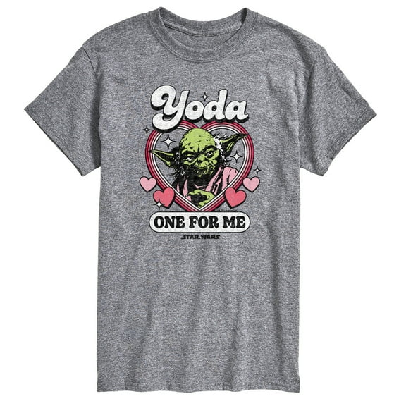 Star Wars - Valentine Yoda One For Me - Men's Short Sleeve Graphic T-Shirt