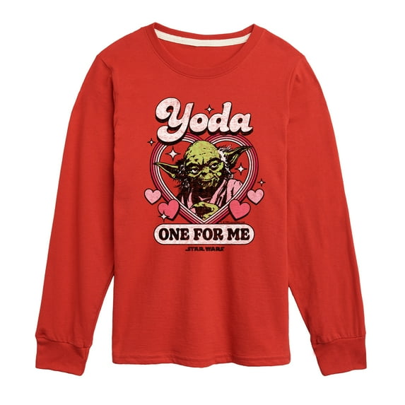 Star Wars - Valentine Yoda One For Me - Toddler And Youth Long Sleeve Graphic T-Shirt