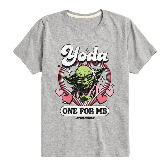 Star Wars - Valentine Yoda One For Me - Toddler And Youth Short Sleeve Graphic T-Shirt