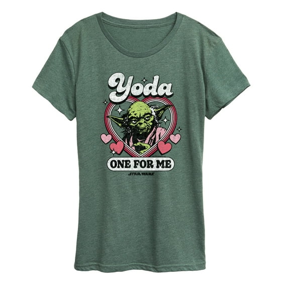 Star Wars - Valentine Yoda One For Me - Women's Short Sleeve Graphic T-Shirt