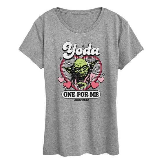 Star Wars - Valentine Yoda One For Me - Women's Short Sleeve Graphic T-Shirt
