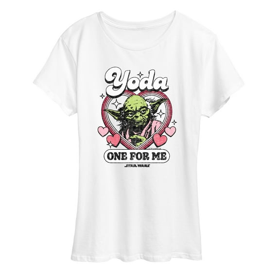Star Wars - Valentine Yoda One For Me - Women's Short Sleeve Graphic T-Shirt