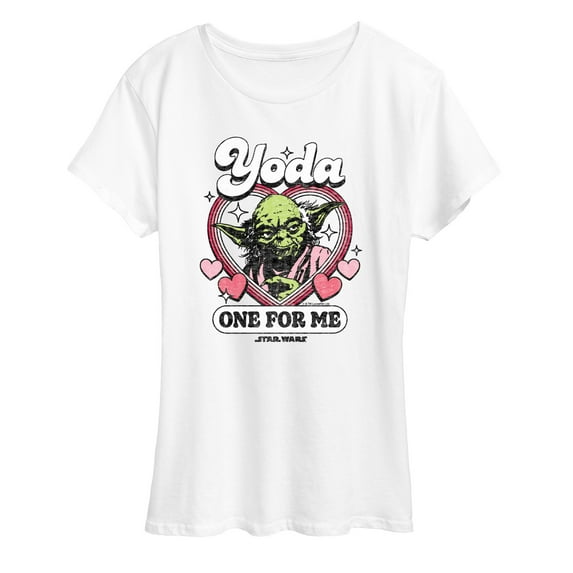 Star Wars - Valentine Yoda One For Me - Women's Short Sleeve Graphic T-Shirt