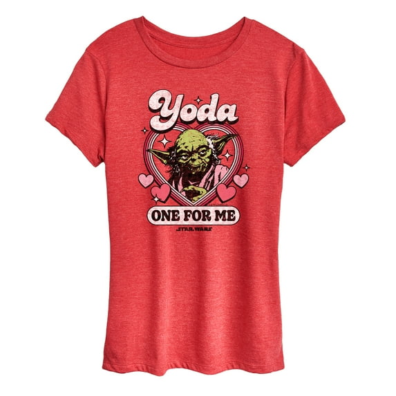 Star Wars - Valentine Yoda One For Me - Women's Short Sleeve Graphic T-Shirt