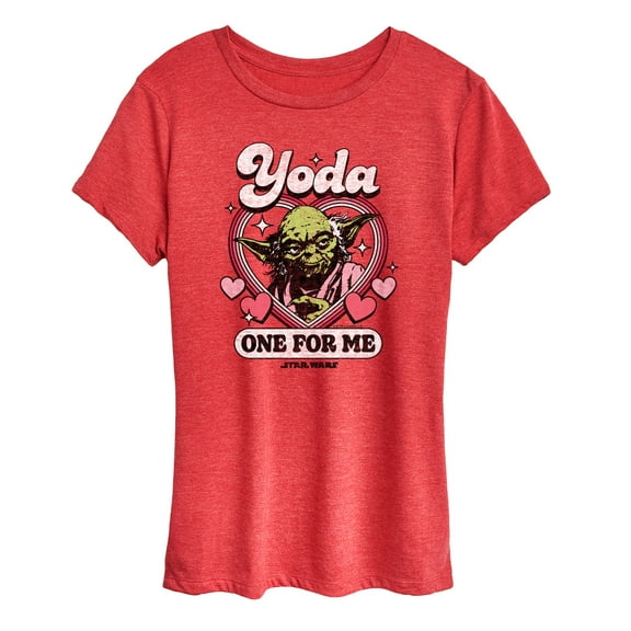 Star Wars - Valentine Yoda One For Me - Women's Short Sleeve Graphic T-Shirt