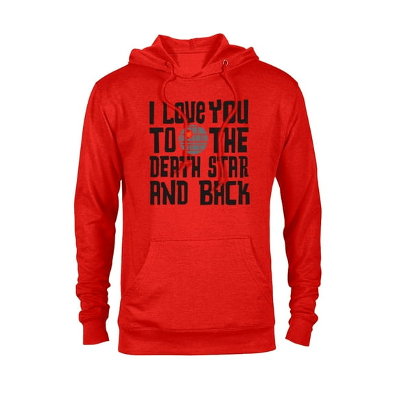 Star Wars Valentine's Day I Love You to the Death Star - Pullover Hoodie for Adults - Customized-Red