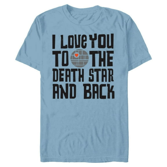 Star Wars Valentine's Day I Love You to the Death Star - Short Sleeve Blended T-Shirt for Adults - Customized-Ocean Blue