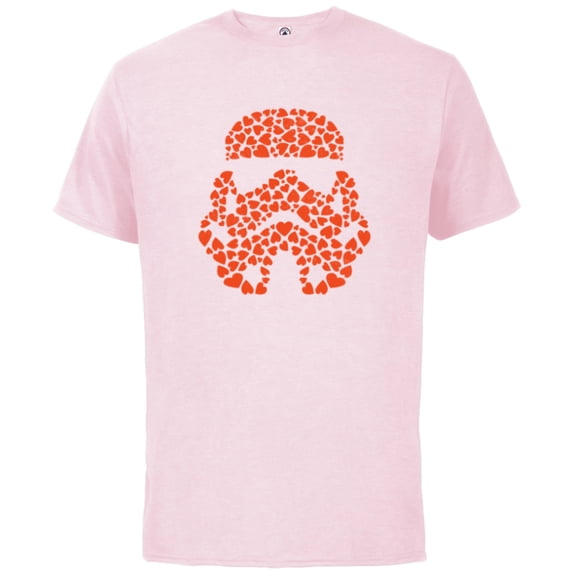 Star Wars Valentine's Day Stormtrooper Mini Hearts - Short Sleeve Cotton T-Shirt for Adults - Customized-Soft Pink