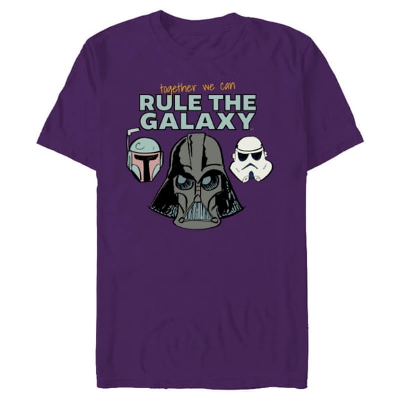 Star Wars Villain Trio Together We Can Rule the Galaxy - Short Sleeve Blended T-Shirt for Adults - Customized-Purple