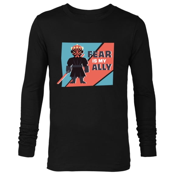 Star Wars Villains Dark Side Darth Maul Fear is My Ally - Long Sleeve T-Shirt for Men - Customized-Black