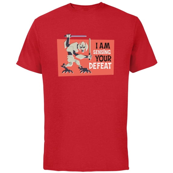 Star Wars Villains General Grievous I Am Sensing Your Defeat - Short Sleeve Cotton T-Shirt for Adults - Customized-Red