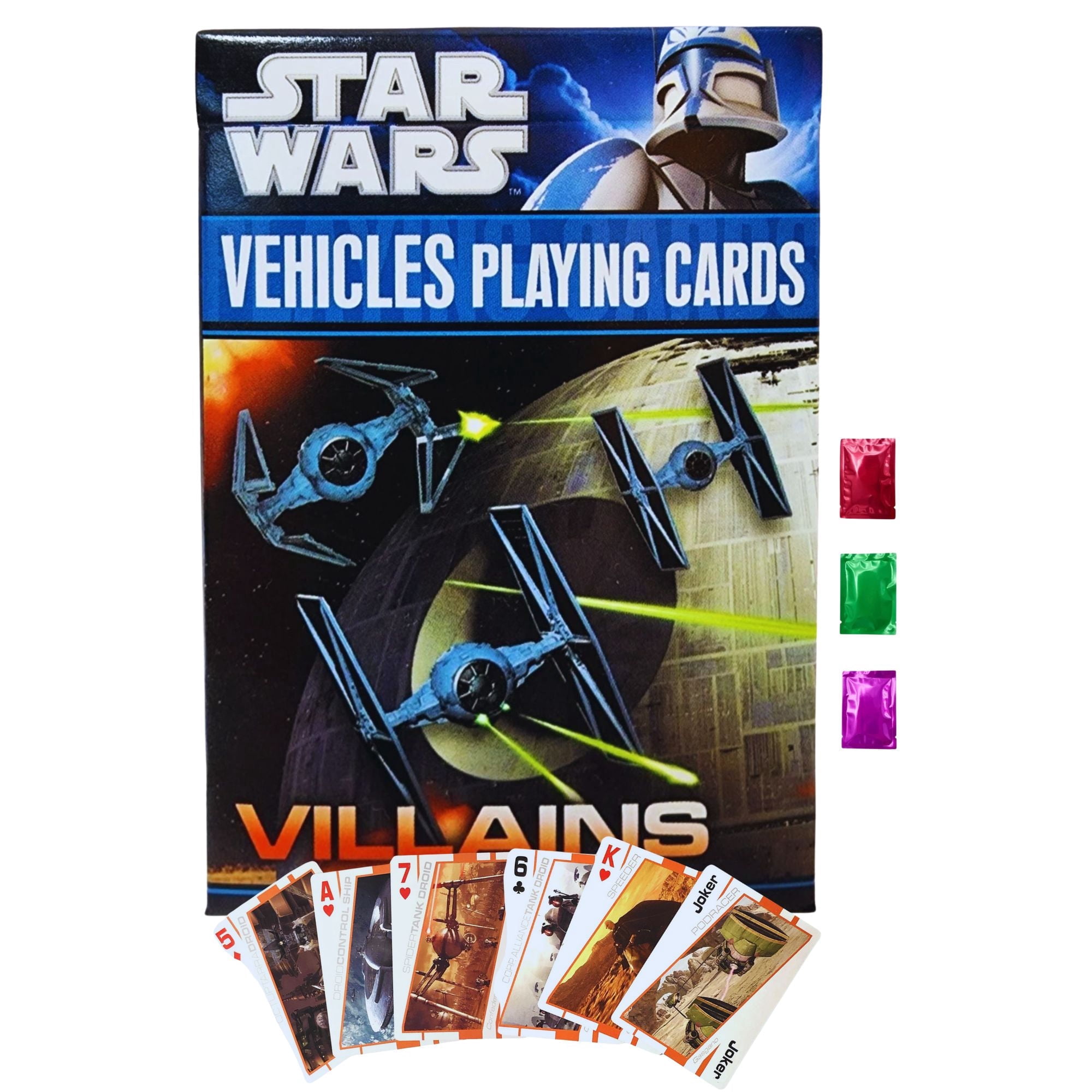 Star Wars The Force Awakens Villains Playing Cards Deck - Featuring Kylo Ren & Stormtroopers - The First Order Theme - Standard Deck For Games & Collecting