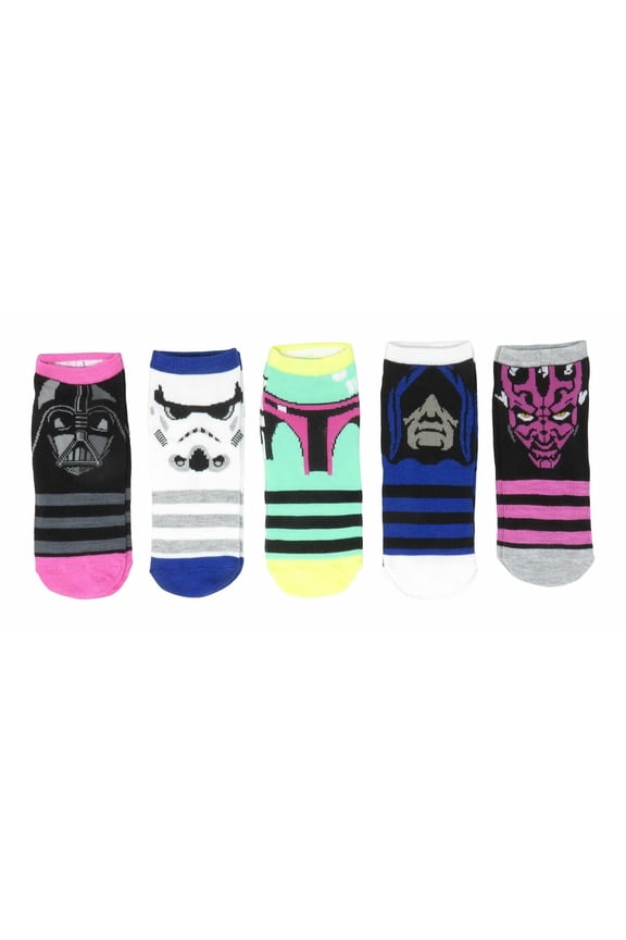 Star Wars Villains Women's Ankle Socks, 5-Pair, Size 4-10