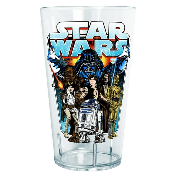 Star Wars Vintage Hero Character Frame  Tritan Drinking Cup Clear 24 oz.