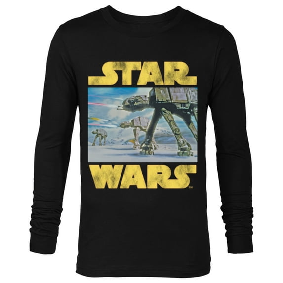 Star Wars Vintage Imperial AT-AT Battle of Hoth - Long Sleeve T-Shirt for Men -Customized-Black