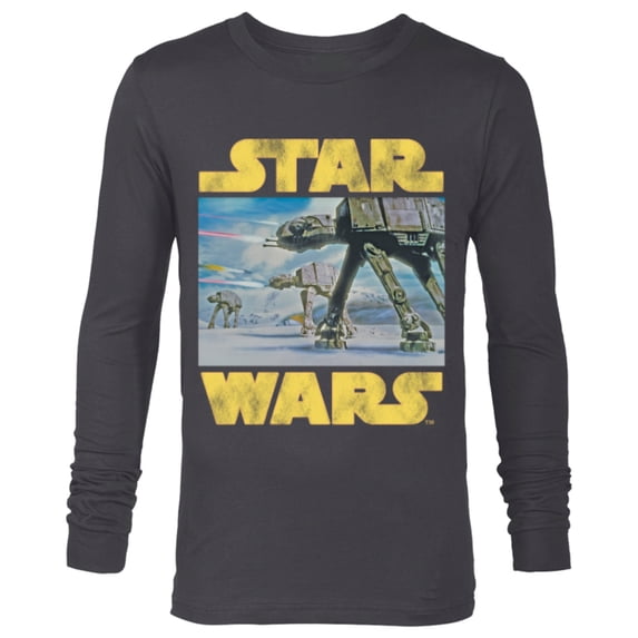 Star Wars Vintage Imperial AT-AT Battle of Hoth - Long Sleeve T-Shirt for Men -Customized-Charcoal Heather