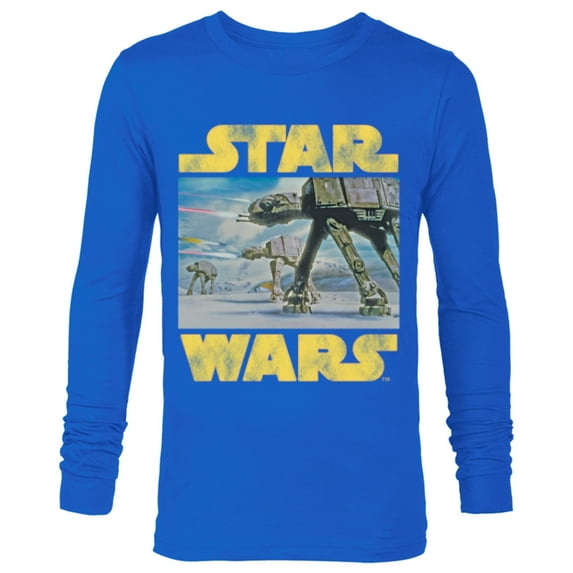 Star Wars Vintage Imperial AT-AT Battle of Hoth - Long Sleeve T-Shirt for Men -Customized-Royal