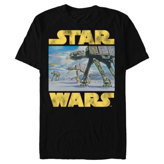 Star Wars Vintage Imperial AT-AT Battle of Hoth - Short Sleeve Blended T-Shirt for Adults -Customized-Black