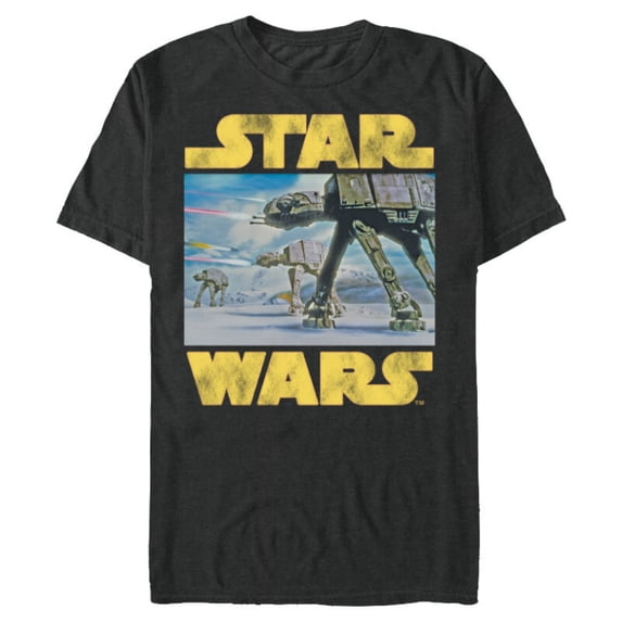 Star Wars Vintage Imperial AT-AT Battle of Hoth - Short Sleeve Blended T-Shirt for Adults -Customized-Dark Heather