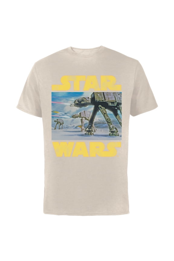 Vintage Imperial AT-AT Battle of Hoth - Short Sleeve Cotton T-Shirt for Adults -Customized-Natural
