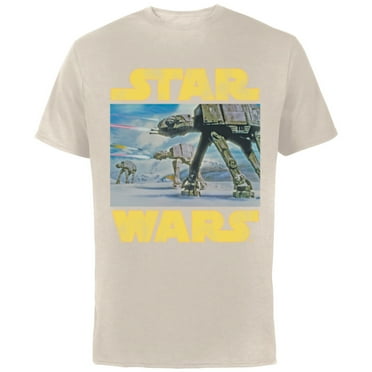 Star Wars Vintage Imperial AT-AT Battle of Hoth - Short Sleeve Cotton T-Shirt for Adults -Customized-Natural