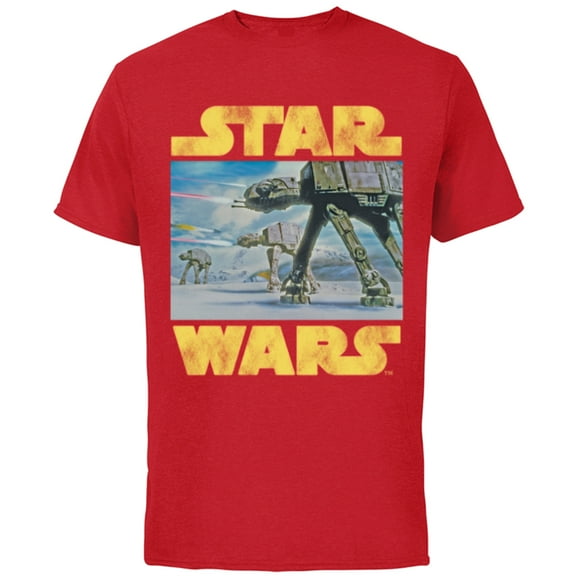 Star Wars Vintage Imperial AT-AT Battle of Hoth - Short Sleeve Cotton T-Shirt for Adults -Customized-Red