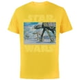 thumbnail image 1 of Star Wars Vintage Imperial AT-AT Battle of Hoth - Short Sleeve Cotton T-Shirt for Adults -Customized-Yellow, 1 of 5
