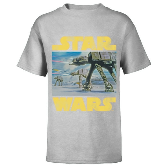 Star Wars Vintage Imperial AT-AT Battle of Hoth - Short Sleeve T-Shirt for Kids -Customized-Athletic Heather