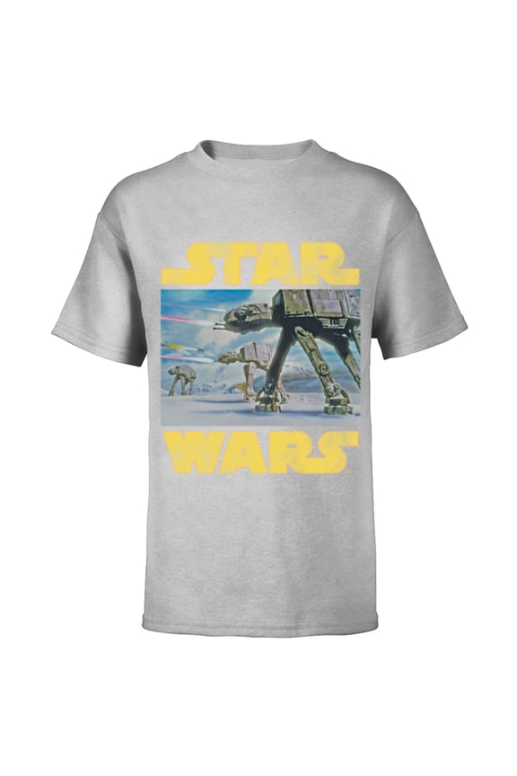 Vintage Imperial AT-AT Battle of Hoth - Short Sleeve T-Shirt for Kids -Customized-Athletic Heather