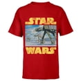thumbnail image 1 of Star Wars Vintage Imperial AT-AT Battle of Hoth - Short Sleeve T-Shirt for Kids -Customized-Red, 1 of 5
