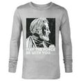 thumbnail image 1 of Star Wars Vintage Obi-Wan Kenobi May the Force Be With You - Long Sleeve T-Shirt for Men - Customized-Athletic Heather, 1 of 5