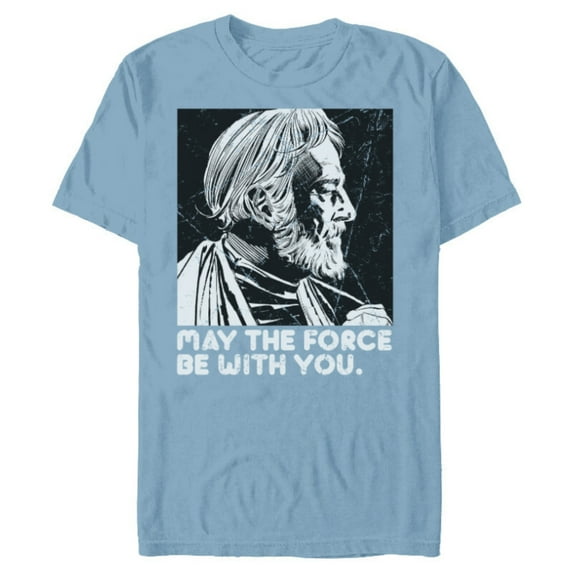 Star Wars Vintage Obi-Wan Kenobi May the Force Be With You - Short Sleeve Blended T-Shirt for Adults - Customized-Ocean Blue
