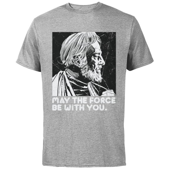 Star Wars Vintage Obi-Wan Kenobi May the Force Be With You - Short Sleeve Cotton T-Shirt for Adults - Customized-Athletic Heather