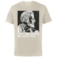 thumbnail image 1 of Star Wars Vintage Obi-Wan Kenobi May the Force Be With You - Short Sleeve Cotton T-Shirt for Adults - Customized-Natural, 1 of 5