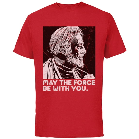 Star Wars Vintage Obi-Wan Kenobi May the Force Be With You - Short Sleeve Cotton T-Shirt for Adults - Customized-Red