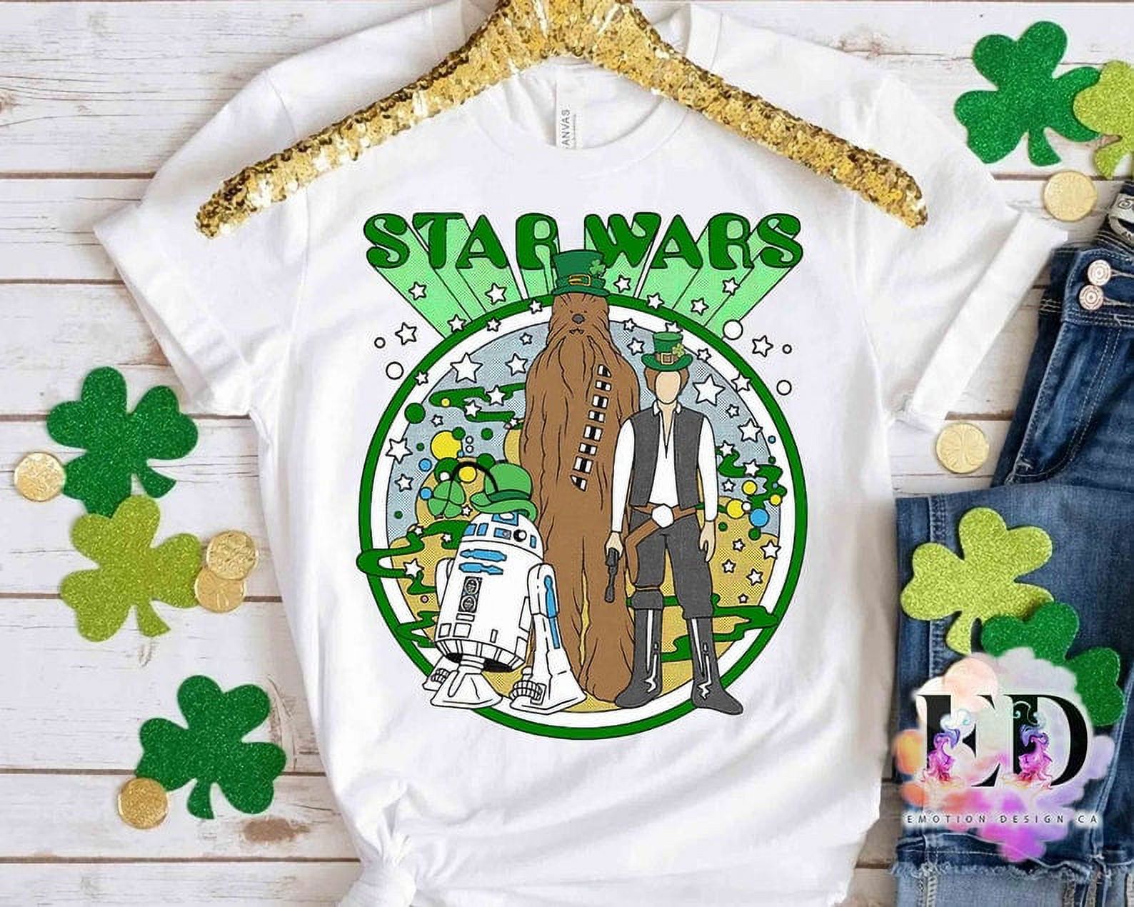 Star Wars Vintage Psych Rebels Han Solo Chewie R2D2 Happy St Patrick's