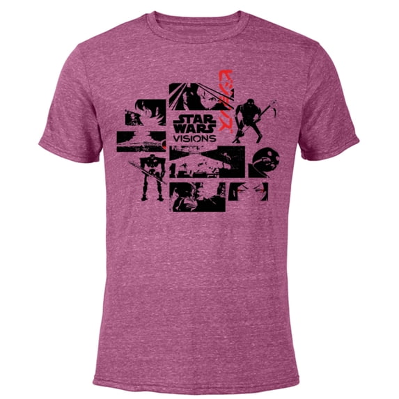 Star Wars: Visions Artwork Panels - Short Sleeve Blended T-Shirt for Adults – Customized-Purple