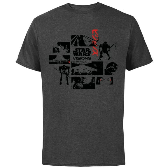Star Wars: Visions Volume 1 Episodes Japanese Anime Memories - Short Sleeve Cotton T-Shirt for Adults - Customized-Charcoal