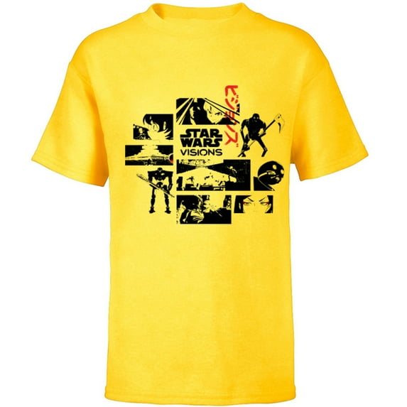 Star Wars: Visions Volume 1 Episodes Japanese Anime Memories - Short Sleeve T-Shirt for Kids – Customized-Yellow