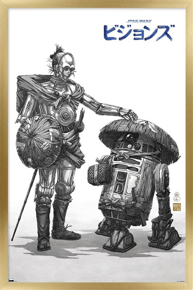 Star Wars: Visions - Droids Wall Poster, 22.375" x 34", Framed