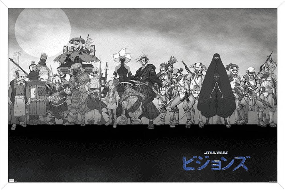 Star Wars: Visions - Group Wall Poster, 14.725" x 22.375", Framed